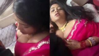 big boobs Dhaka wife in saree fucked by husband