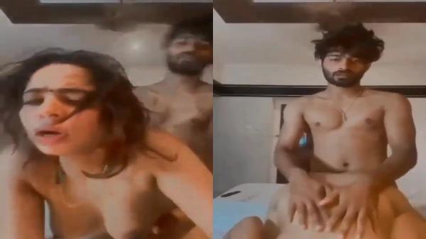 Desi girl fucking with a handsome guy in doggystyle